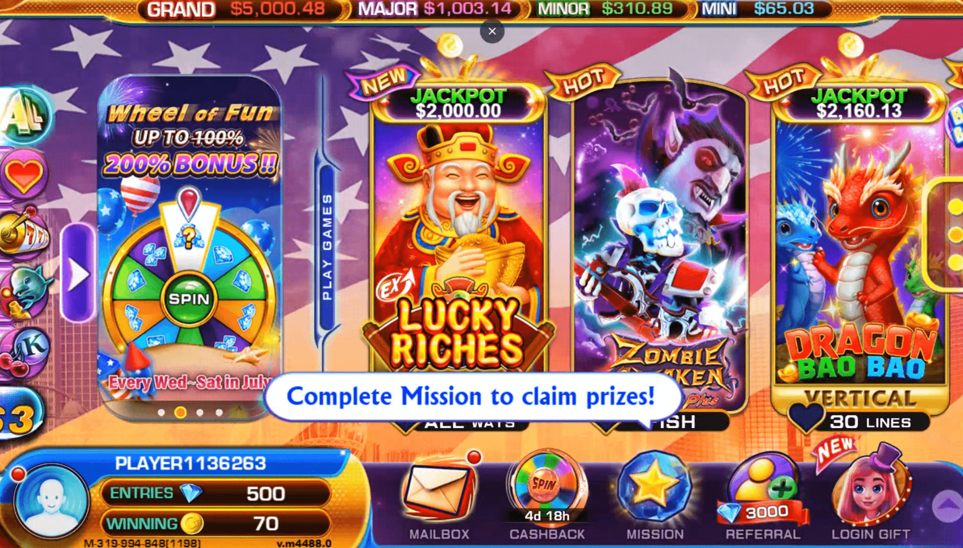 Featured game adventure